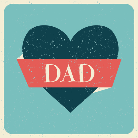I Love Dad greeting card , perfect for Father's Day, birthday, etc.のイラスト素材