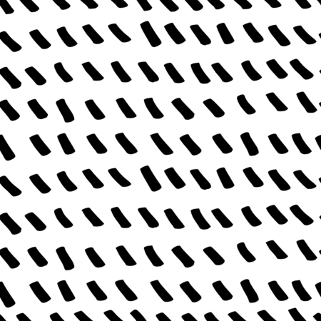 Abstract seamless repeating pattern in black and white. Hand drawn lines texture, ink scribbles tiling background.のイラスト素材