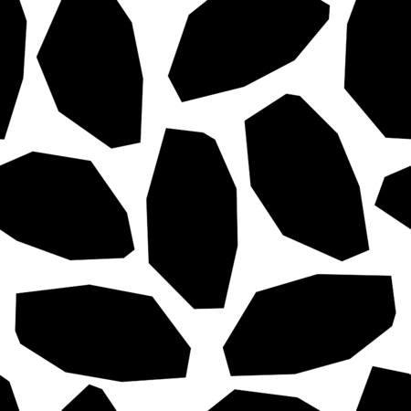 Seamless repeat pattern with geometric shapes in black and cream. Abstract textile, wrapping paper, wall art design.のイラスト素材