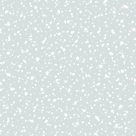 Seamless repeat pattern with falling snow in white and light gray. Winter textile, wall art, wrapping paper, wallpaper design.のイラスト素材