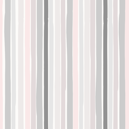 Seamless repeating pattern with hand drawn stripes in pastel colors on cream background.のイラスト素材