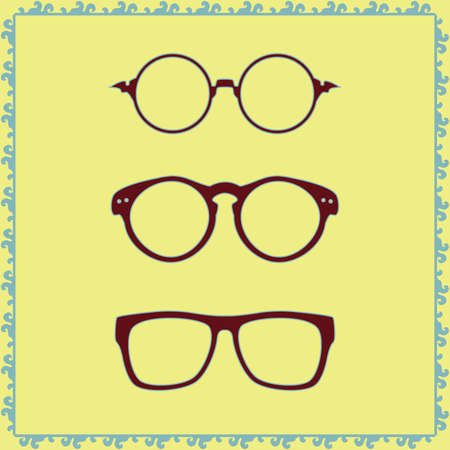 art, vision, element, specs, optic, vintage, accessory, objectのイラスト素材