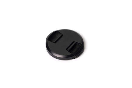 Camera Lens Cap, isolated on white background.の写真素材