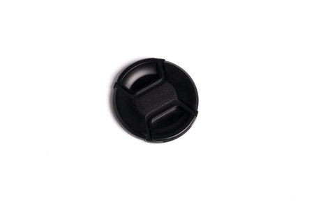 Camera Lens Cap, isolated on white background. High quality photoの写真素材
