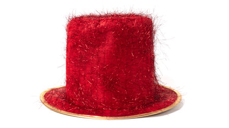 Party carnival cylinder hat isolated on white background.の写真素材