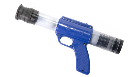 Plastic Toy Gun isolated on white background.の写真素材