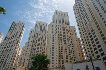Dubai Marina SkyScrapers at the time of sunset