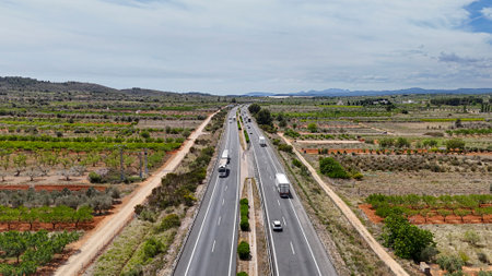 The AP7 motorway Spain in the vicinity of the city of Castellon