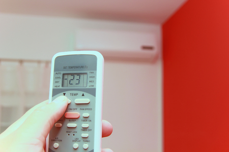 Remote control of air conditionerの写真素材