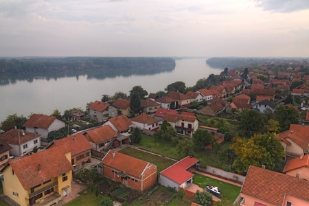 City Vukovar near river Danubeの写真素材