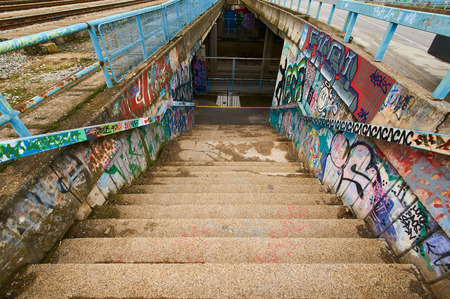 Graffits on street.