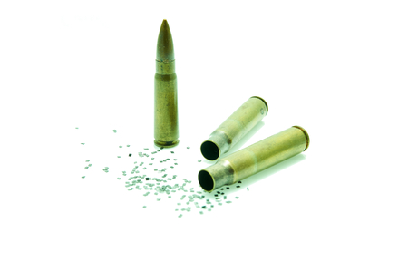 Bullets isolated on whiteの写真素材