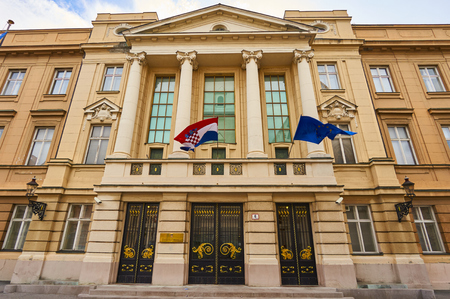 Building of Croatian Convocation in city Zagreb.のeditorial素材