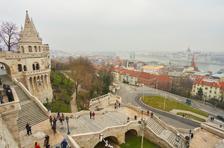 Panorama of city Budapest in Hungary.のeditorial素材