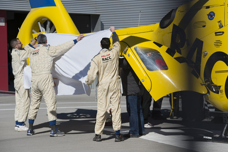 FORMULA 1 TEST DAYS - FERNANDO ALONSO AIRLIFTED TO HOSPITALのeditorial素材