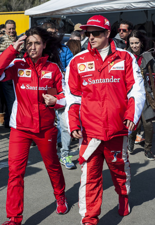 KIMI RAIKKONEN AT FORMULA ONE TEST DAYS AT CIRCUIT DE BARCELONA CATALUNYAのeditorial素材