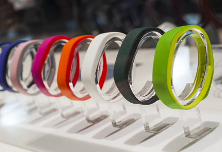 Sony Smart Bands at Mobile World Congress 2015. March 2-5 2015, Barcelona, Spainのeditorial素材