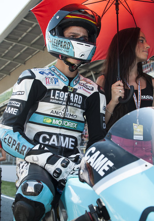 Rider Joan Mir during FIM CEV Repsol European Championship that celebrates on June 2021 2015 at Circuit de Barcelona Catalunya in Barcelona Spainのeditorial素材