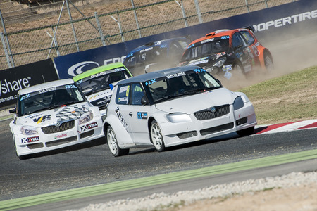 FIA WORLD CHAMPIONSHIP RALLYCROSS That celebrates at Circuit de Catalunya Barcelona on 19-20 September 2015 in Barcelona, Spain.のeditorial素材
