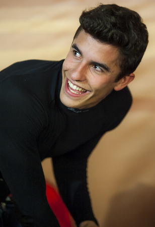 Marc Marquez Superprestigio During 2015 Dirt Track That celebrates on December 12, 2015 in Barcelona, Spain.のeditorial素材