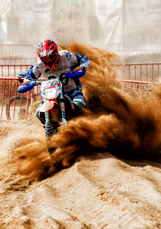 Barcelona, Spain - September 4, 2016: Motocross 24 Hours Endurance Race of la Vall del Tenes.のeditorial素材