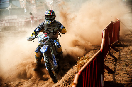 Barcelona, Spain - September 4, 2016: Motocross 24 Hours Endurance Race of la Vall del Tenes.のeditorial素材