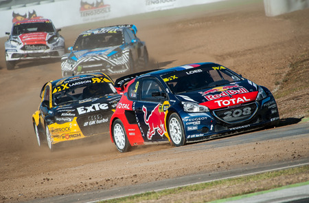 Barcelona, Spain - September 19, 2016: FIA World Rallycros of Barcelona at Circuit de Barcelona Catalunya.のeditorial素材