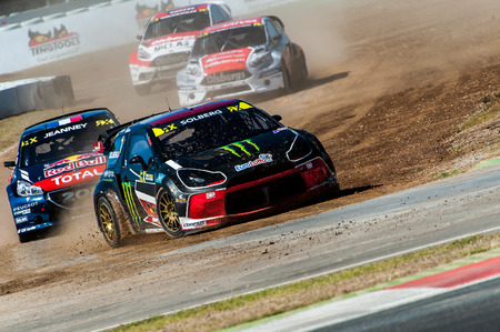 Barcelona, Spain - September 19, 2016: FIA World Rallycros of Barcelona at Circuit de Barcelona Catalunya.のeditorial素材