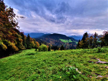Mountains in autumn.の写真素材