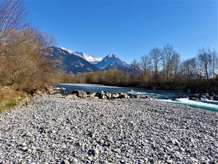 River in early spring.の写真素材
