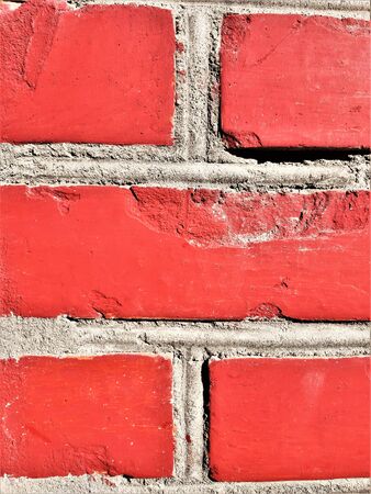 red silicate brick wall surfaceの写真素材