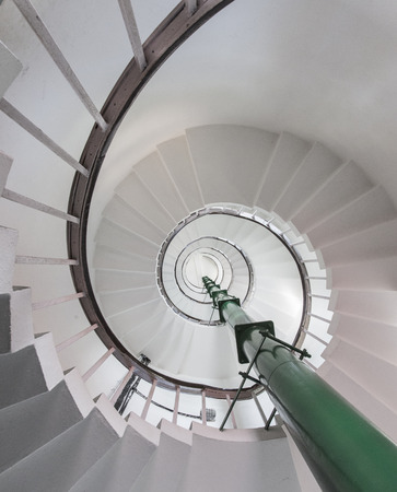 Spiral stairs in the lighthouseの写真素材