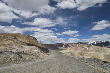 High altitude road in mountainsの写真素材