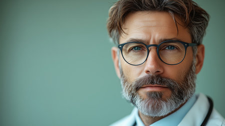 Professional Doctor Portrait in Medical Attireの素材