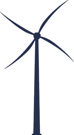 Wind Turbine Renewable Energy Source for Clean Powerのイラスト素材