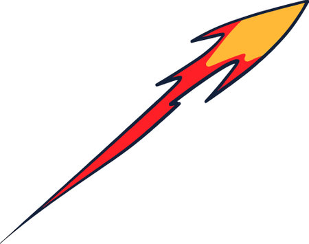 Dynamic Speed Arrow with Sharp Fire Designのイラスト素材