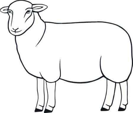 Sheep Animal Icon Cute Farm Livestockのイラスト素材