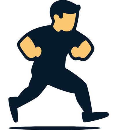 Man Running for Fitness and Speedのイラスト素材