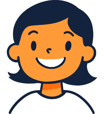 Happy Smiling Youthful Face Graphic Designのイラスト素材