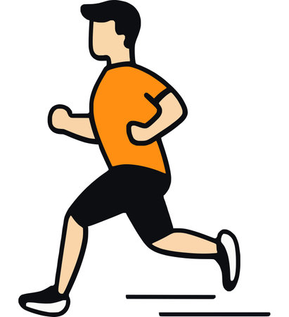 Running Exercise Fitness Health Active Motionのイラスト素材
