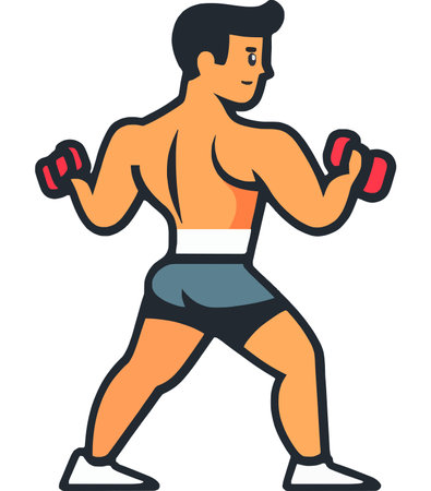 Fitness Exercise Weightlifting Bodybuilding Strength Workoutのイラスト素材