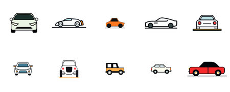 Various Types of Cars for Transportation and Styleのイラスト素材