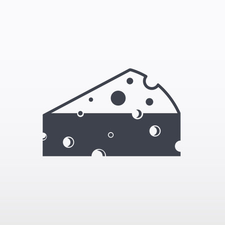 Cheese icon on white background.のイラスト素材