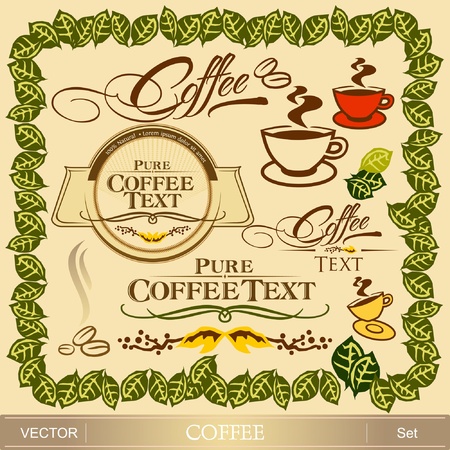 Coffee design setのイラスト素材
