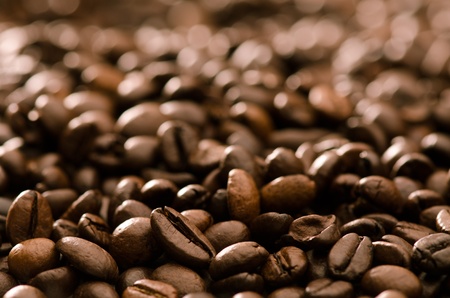 Lot of coffee beansの写真素材