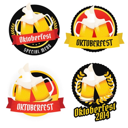 Set of Oktoberfest labels, badges and menu elementsのイラスト素材