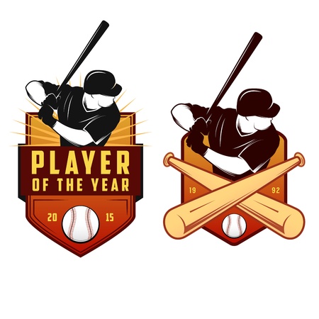 Set of vintage baseball labels and badgesのイラスト素材