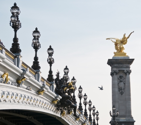 Alexandre III bridge in Paris, Franceの写真素材