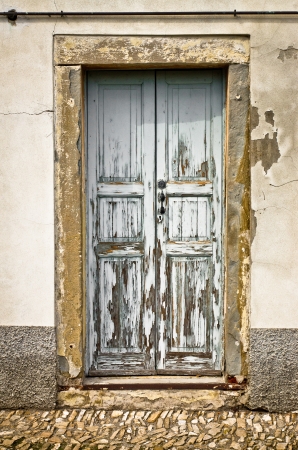 old door ruined by timeの写真素材