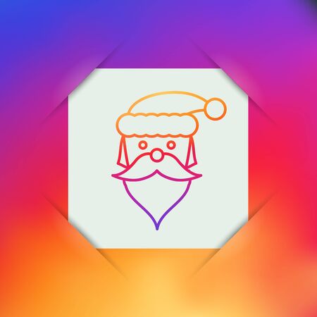 Santa Claus Avatar. Merry Christmas and Happy New Year 2020. Vector Illustrationのイラスト素材